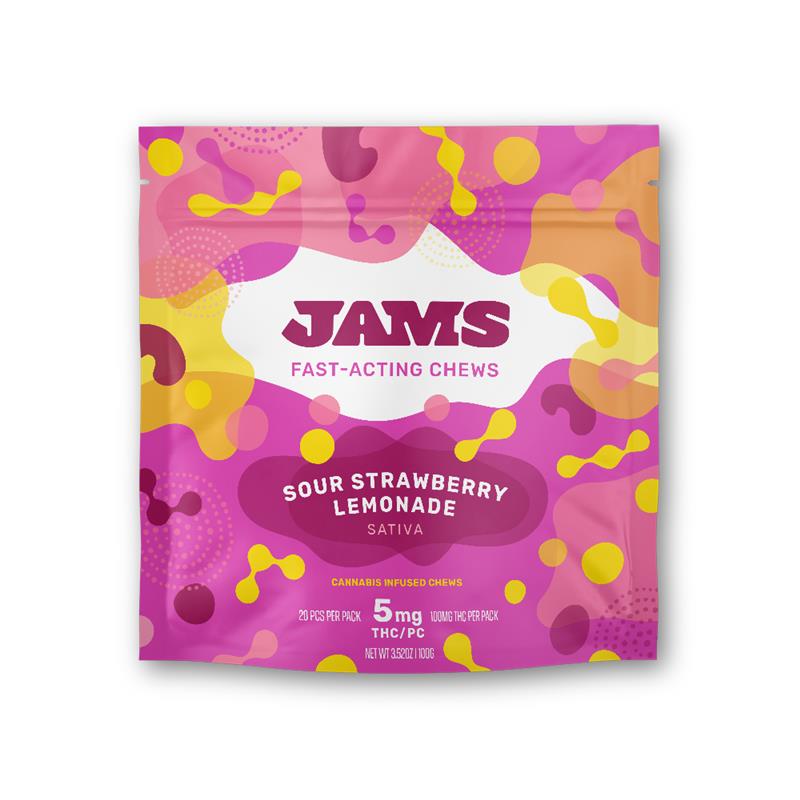 Buy JAMS Edibles Sour Strawberry Lemonade Fast Acting [5mg] 20-Pack image