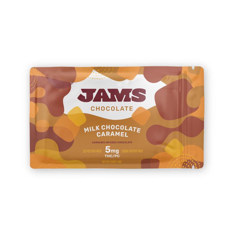 Buy JAMS Edibles Caramel Milk Chocolates [5mg] 20-Pieces image №0