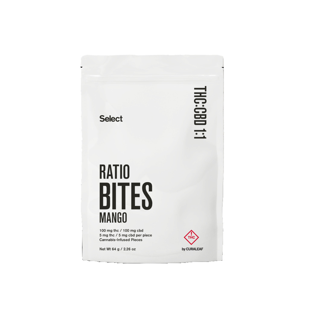 Buy Select Edibles Mango Ratio Bites (THC:CBD) [5mg+5mg] 20-Pack image