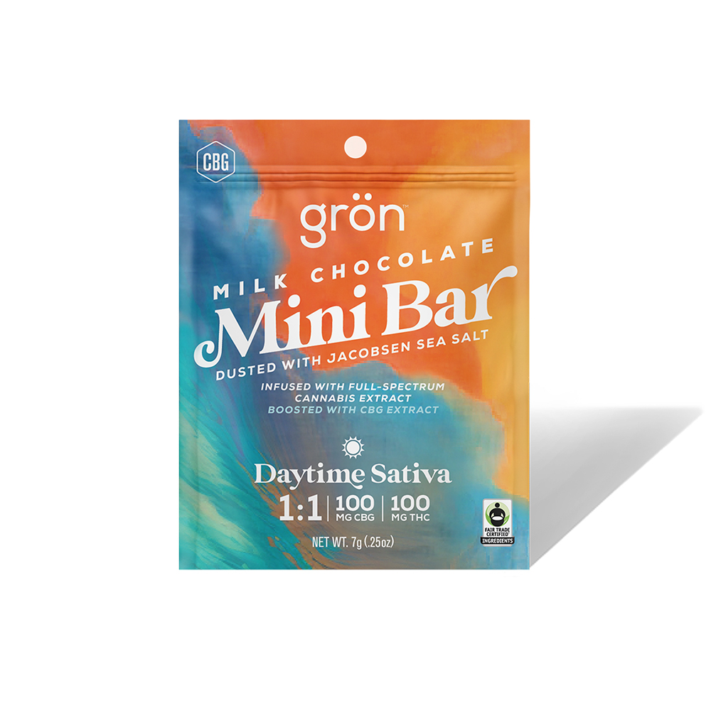 1:1 Milk Chocolate Mini Bar - Daytime Sativa Gron