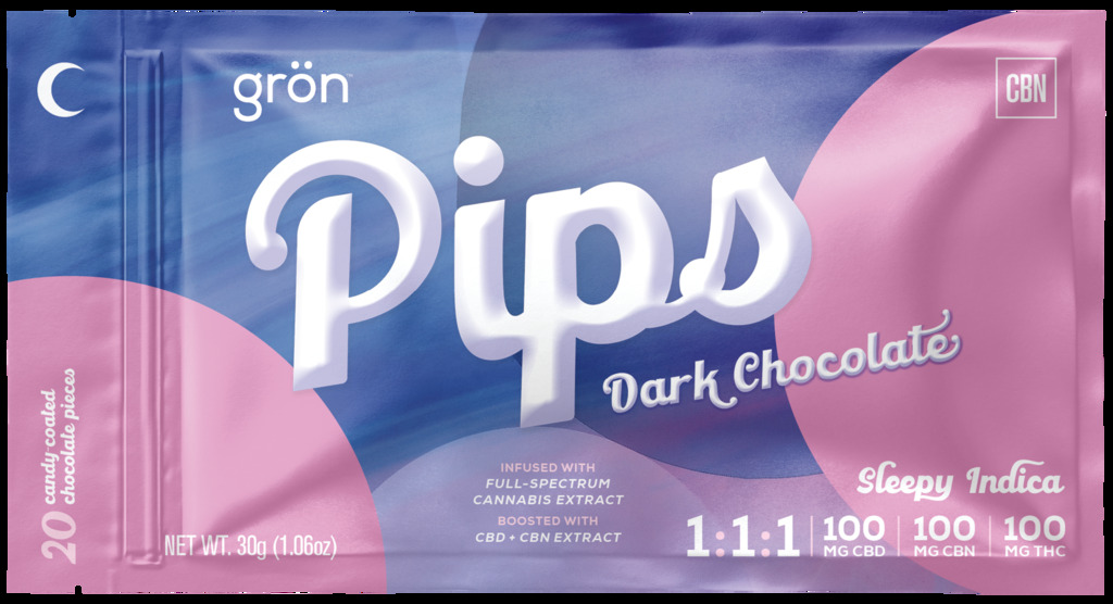 1:1:1 Dark Chocolate Pips - Sleepy Indica Gron