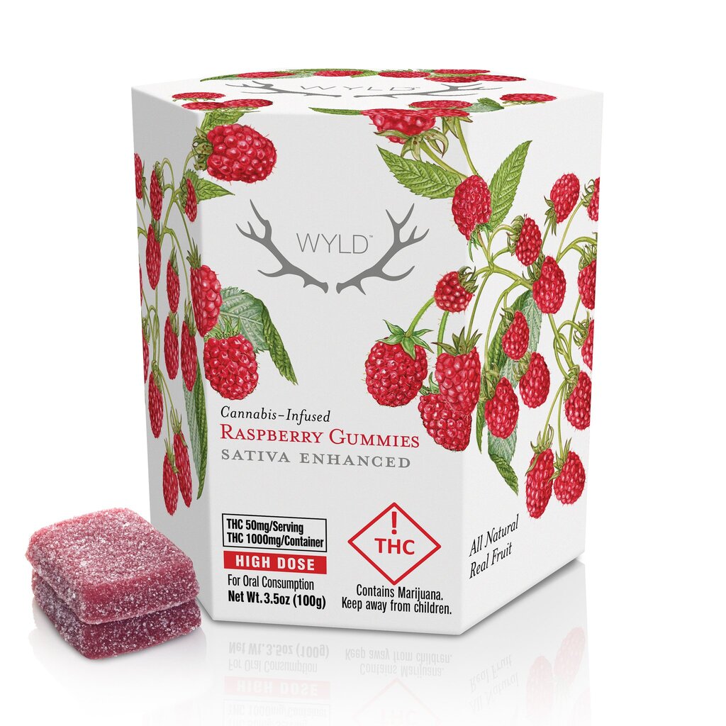 Med Raspberry Sativa Enhanced Gummies Wyld