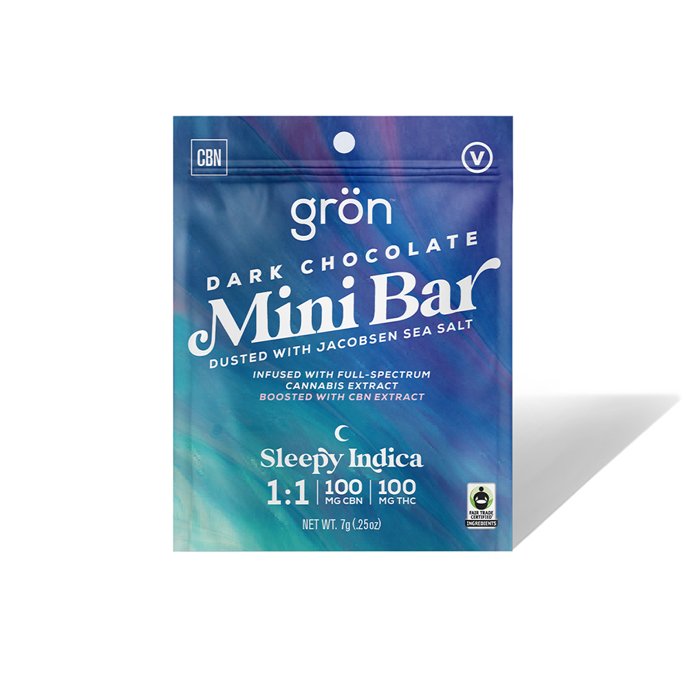 1:1 Dark Chocolate Mini Bar - Sleepy Indica Gron