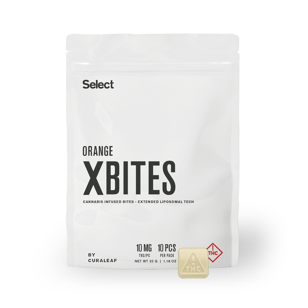 Buy Select Edibles X Bites Orange 100mg image