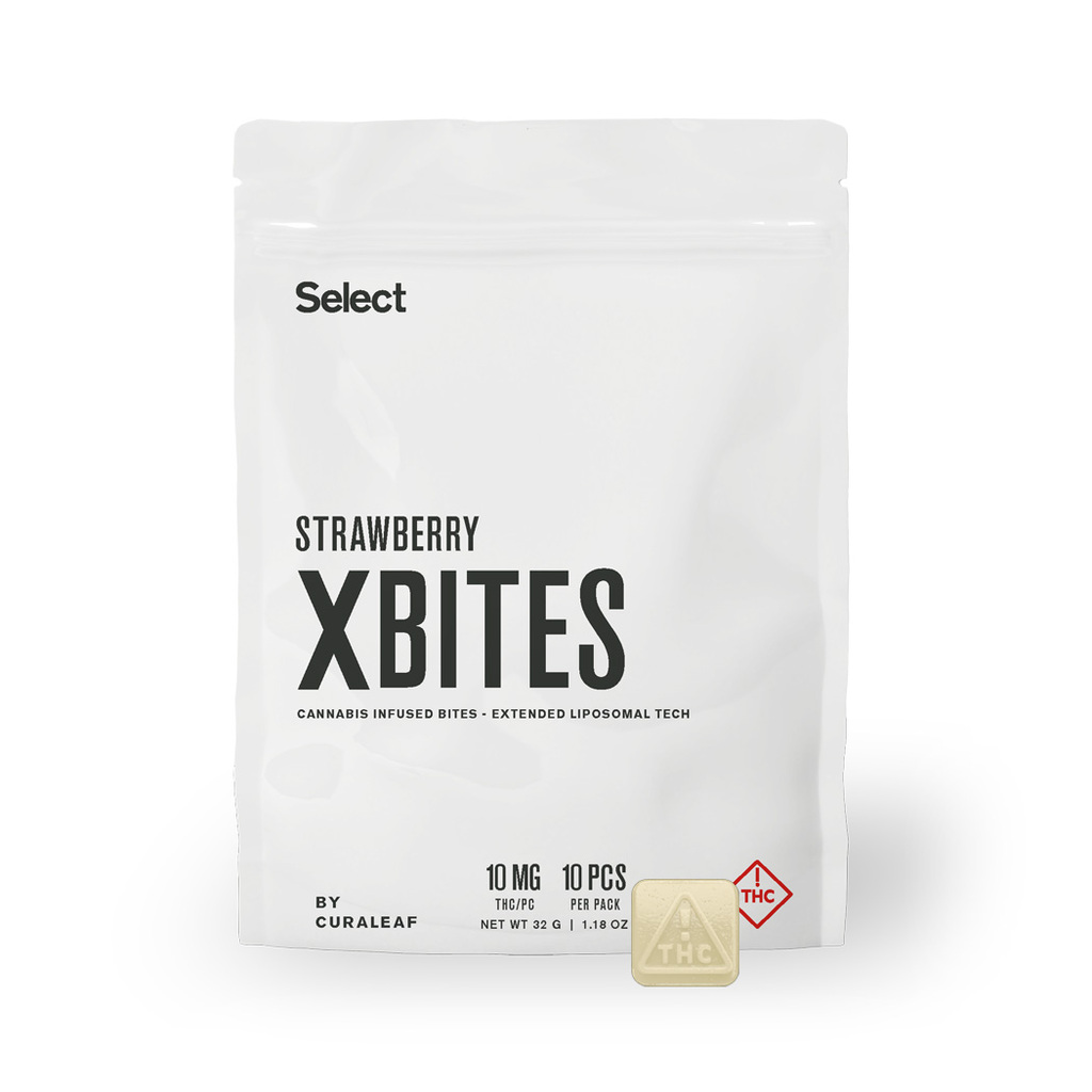 Buy Select Edibles X Bites Strawberry 100mg image