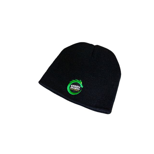 Black Fitted Beanie Green Dragon (CO)