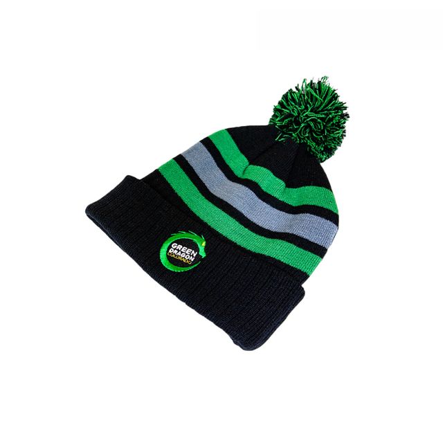 Gray PomPom Beanie Green Dragon (CO)