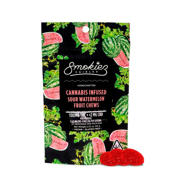 Sour Watermelon Fruit Chews Smokiez
