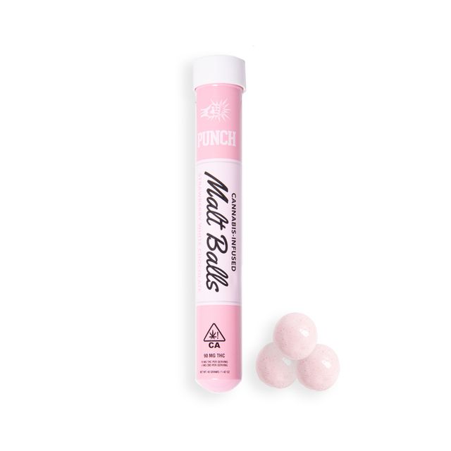 Strawberry White Malt Balls Punch Edibles