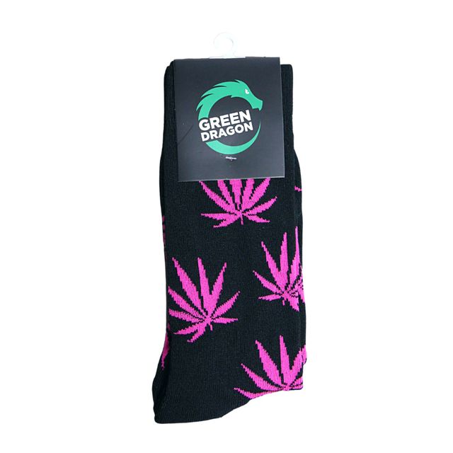 Black Sock Pink Leaf  Green Dragon (CO)