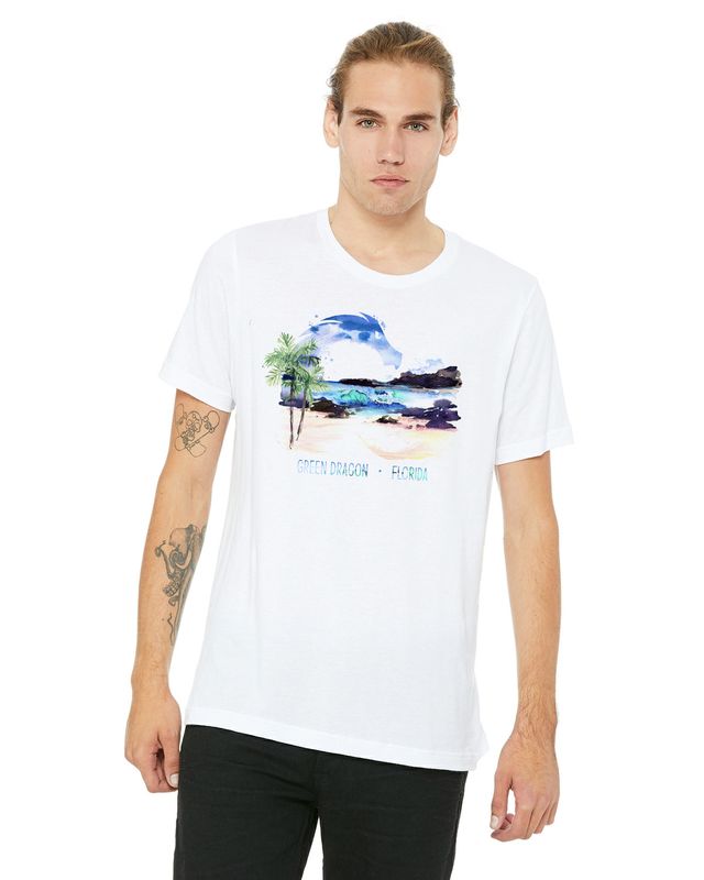 Florida Watercolor - Unisex - White Green Dragon (CO)