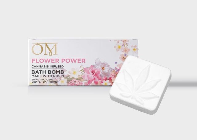 Flower Power Rosin Bath Bomb: Jasmine & Gardenia OM Edibles