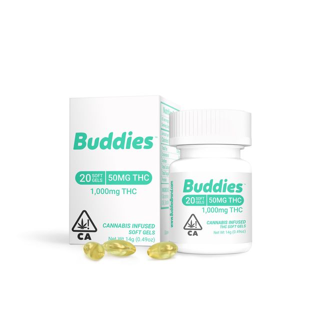 20ct x 50mg Soft Gel THC  Buddies