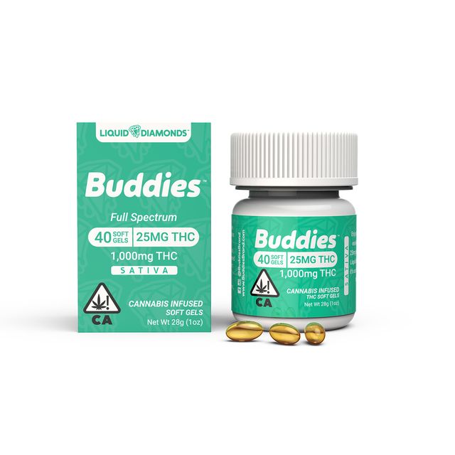 40ct x 25mg Live Resin THC (Sativa) Buddies