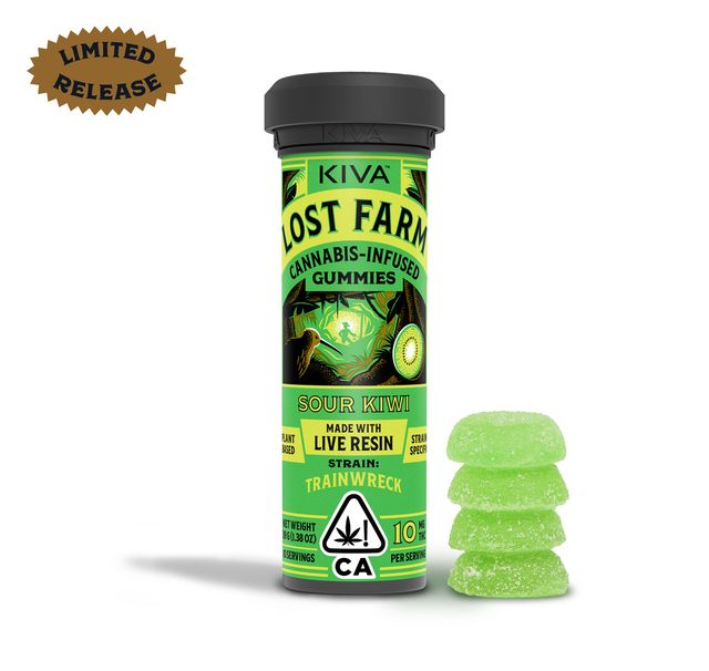 Lost Farm Sour Kiwi x Trainwreck Gummies Lost Farm