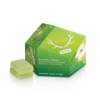 Sour Apple Sativa Enhanced Gummies WYLD