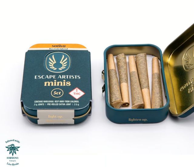 Mini Platinum Cookies Infused Preroll 5-pack Escape Artists