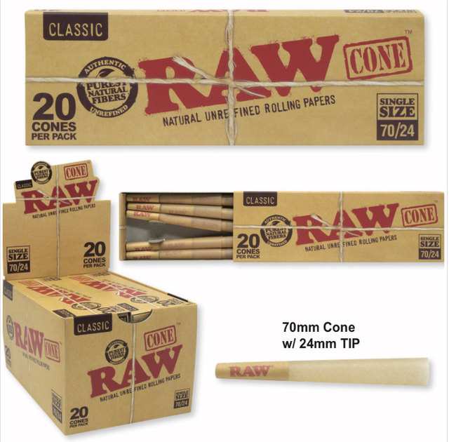 Classic Cones King Size 109mm/26mm Raw