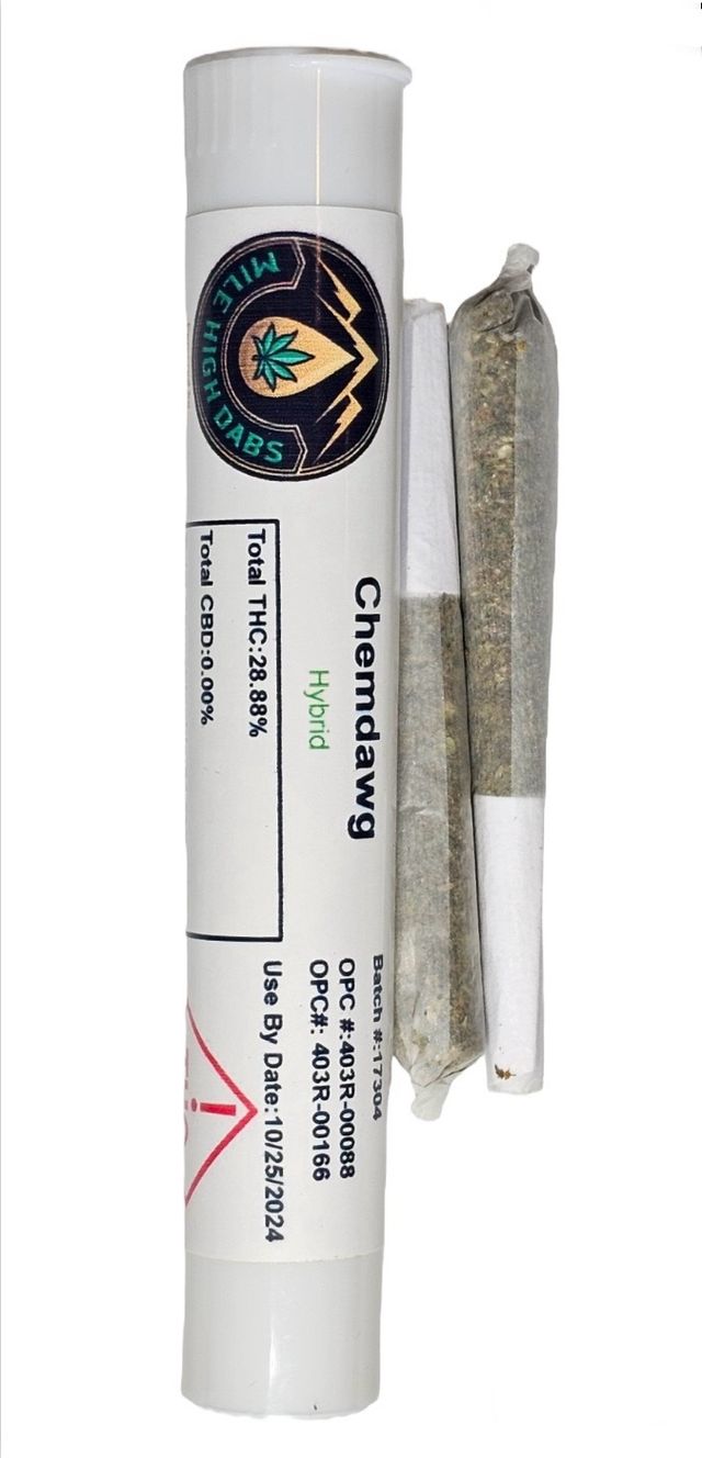 Chemdawg Infused Preroll 2-Pack Mile High Dabs