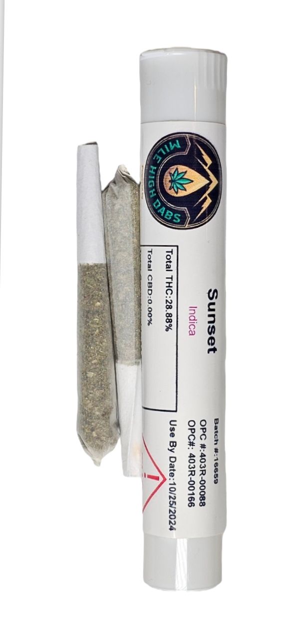 Sunset Infused Preroll 2-Pack Mile High Dabs